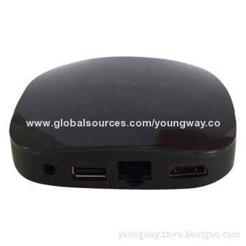 TV Set-top box, Android Based Dual-core A9, 100-220V AC Power Supply, 5V DC Input